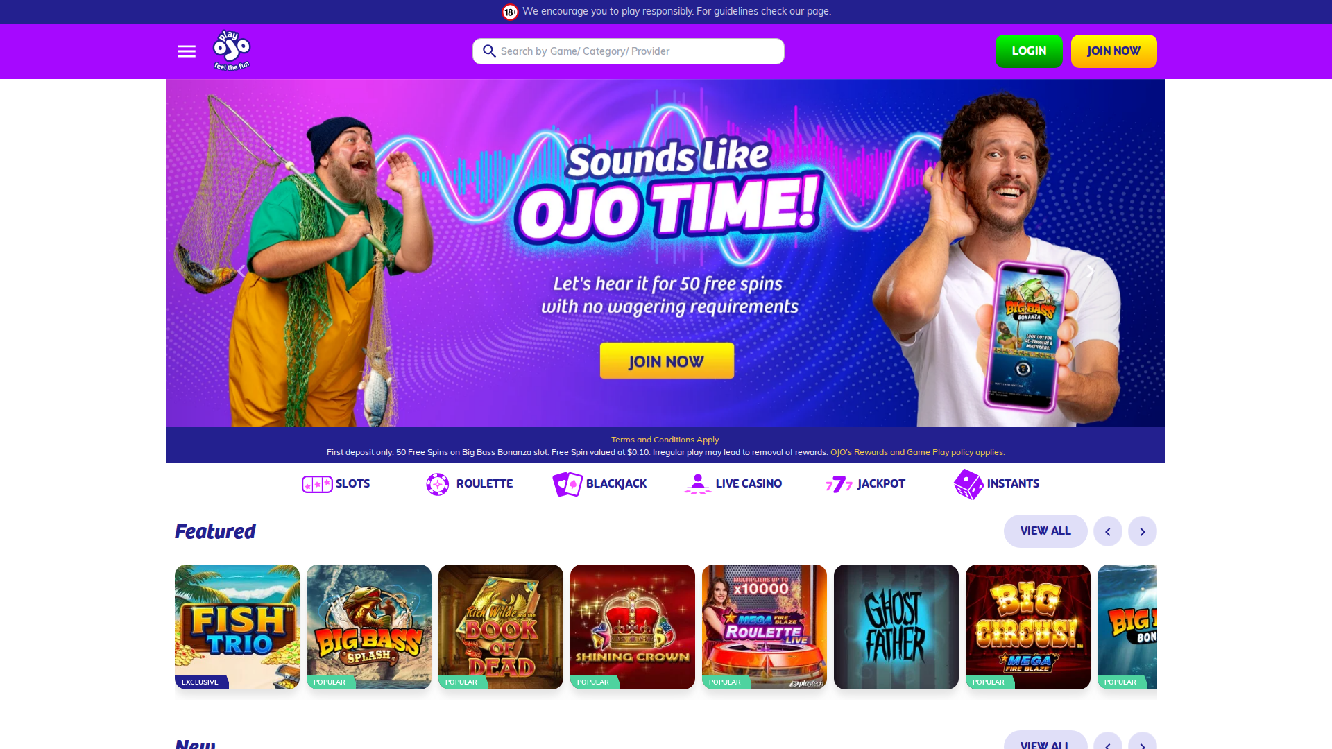 PlayOjo mobile