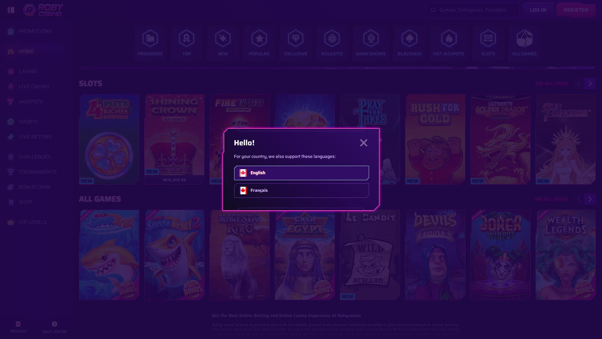 Roby Casino mobile